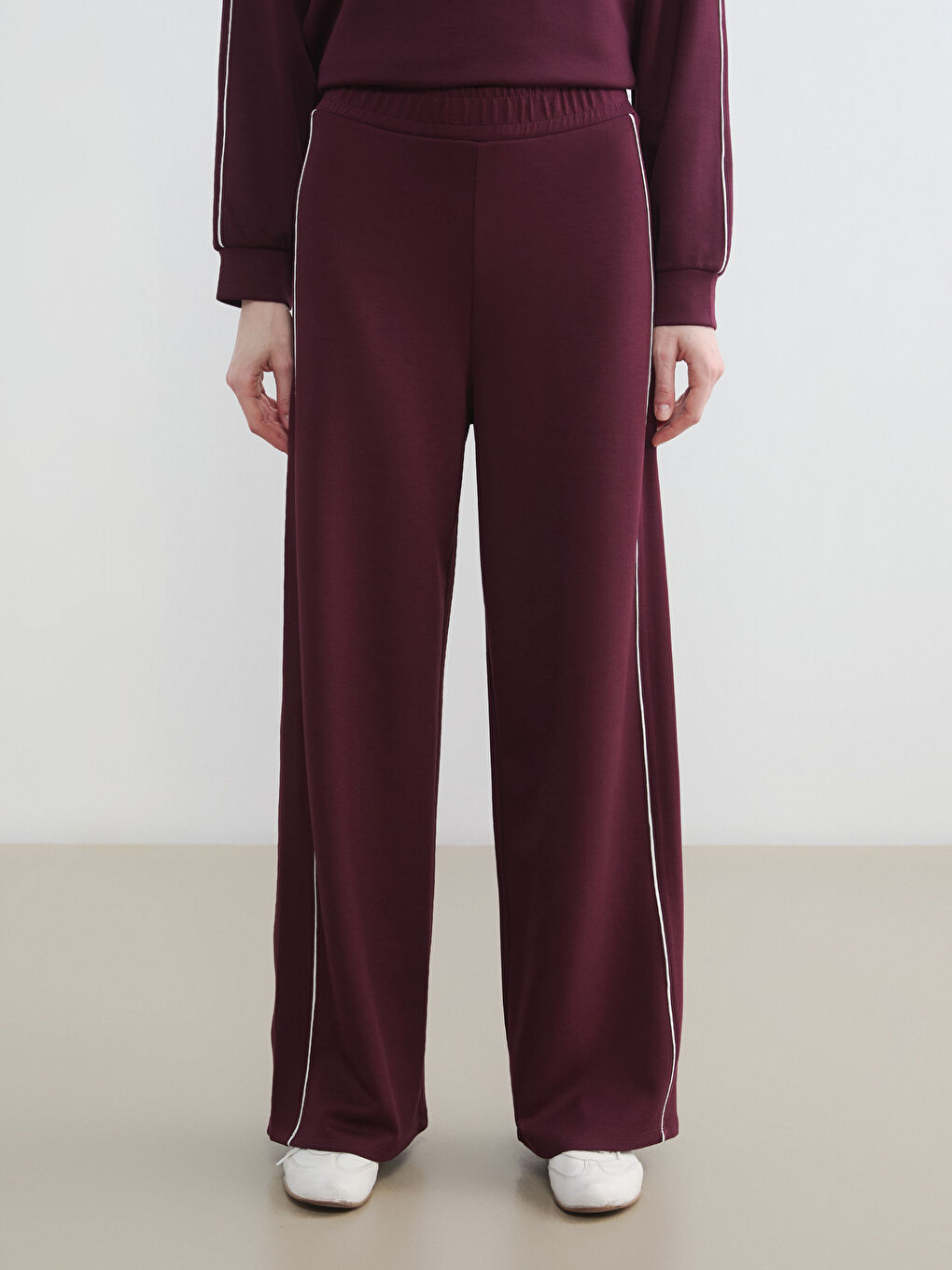 Mürdüm Beli Lastikli Soft Touch Kadın Eşofman Altı-3