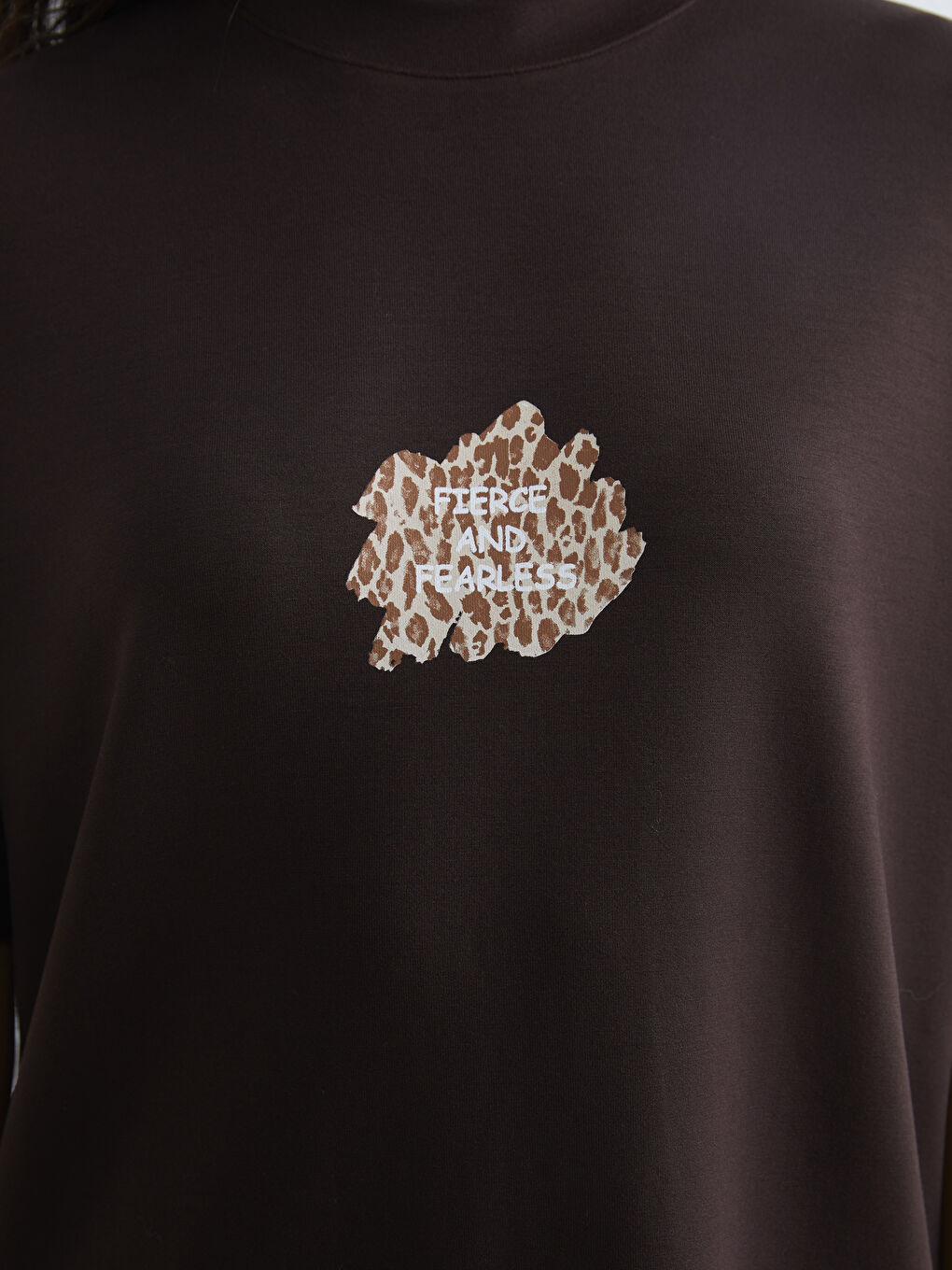 Crew Neck Printed Women's T-Shirt-2