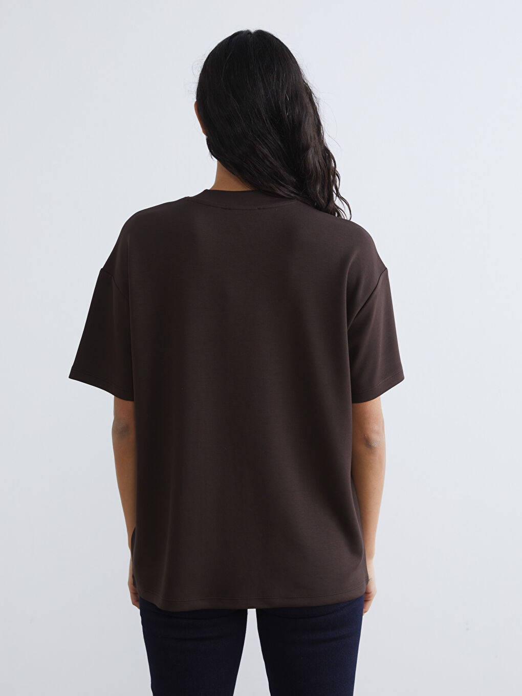 Crew Neck Printed Women's T-Shirt-3