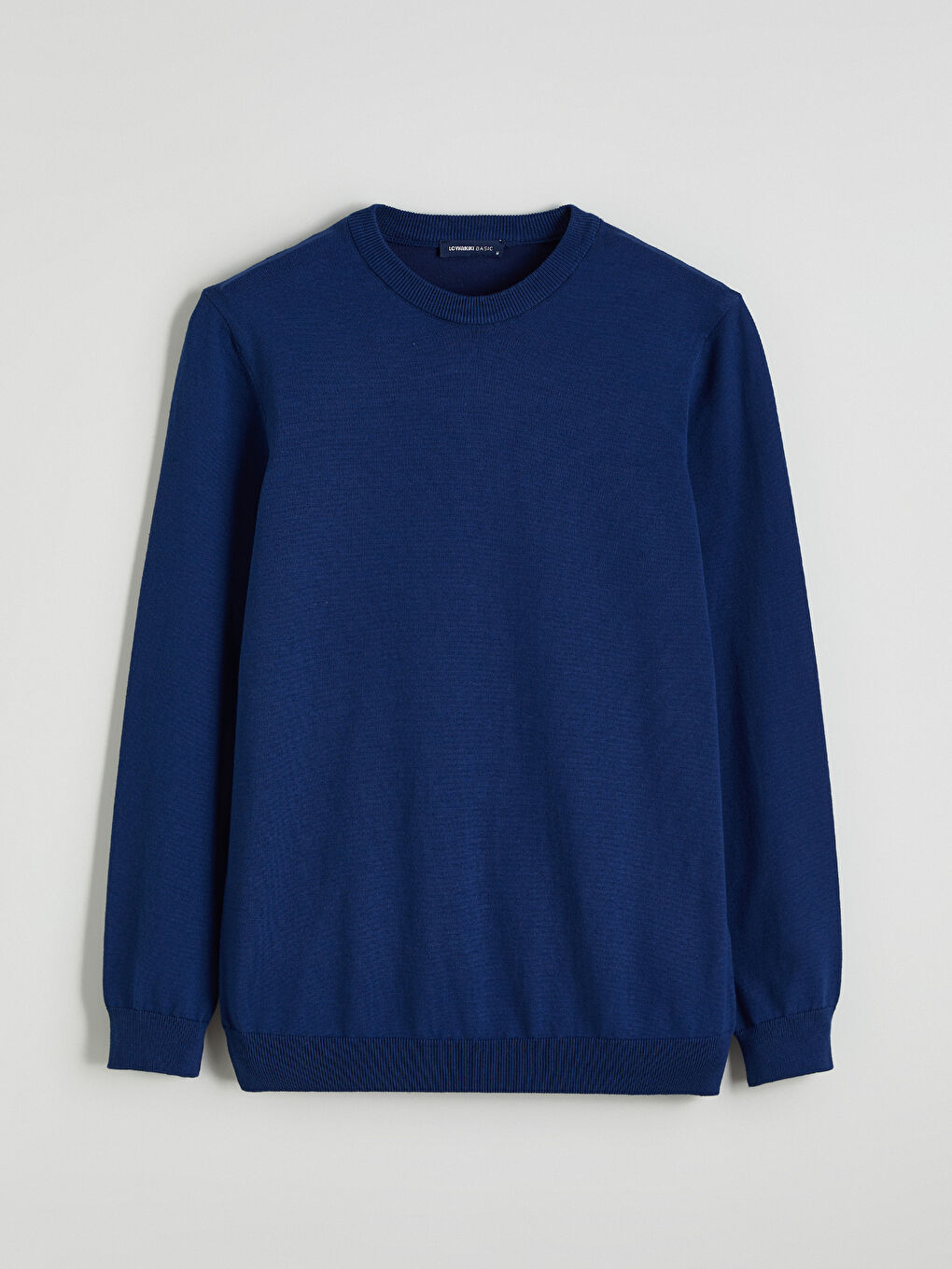 Crew Neck Long Sleeve Men's Tricot Sweater-4