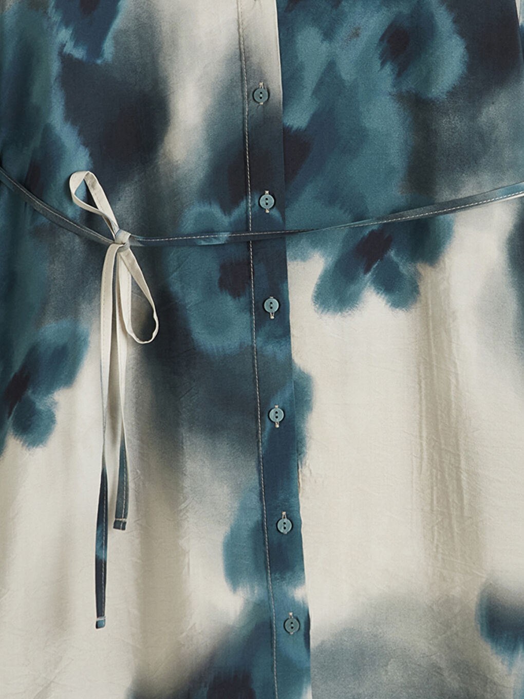 Patterned Women's Tunic Shirt with Belt-5