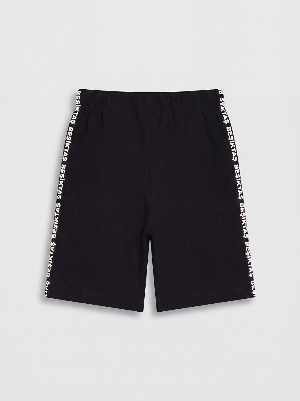 Beyaz Beşiktaş Baskılı Erkek Çocuk Şortlu Pijama Takımı-4
