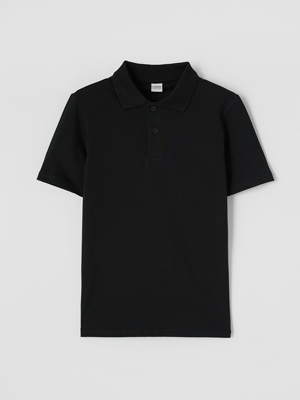 Siyah Polo Yaka Erkek Çocuk Tişört