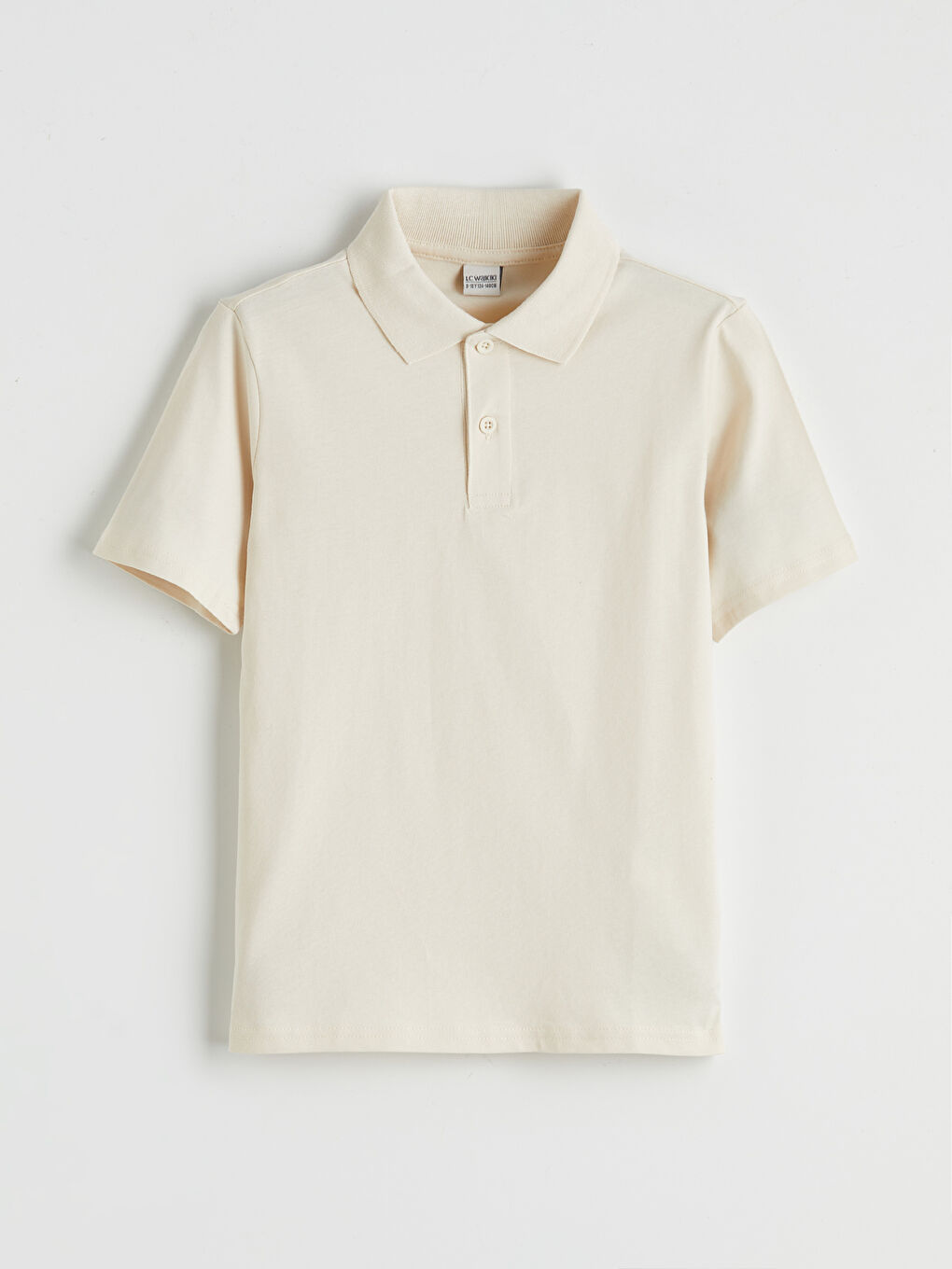 Bej Polo Yaka Erkek Çocuk Tişört