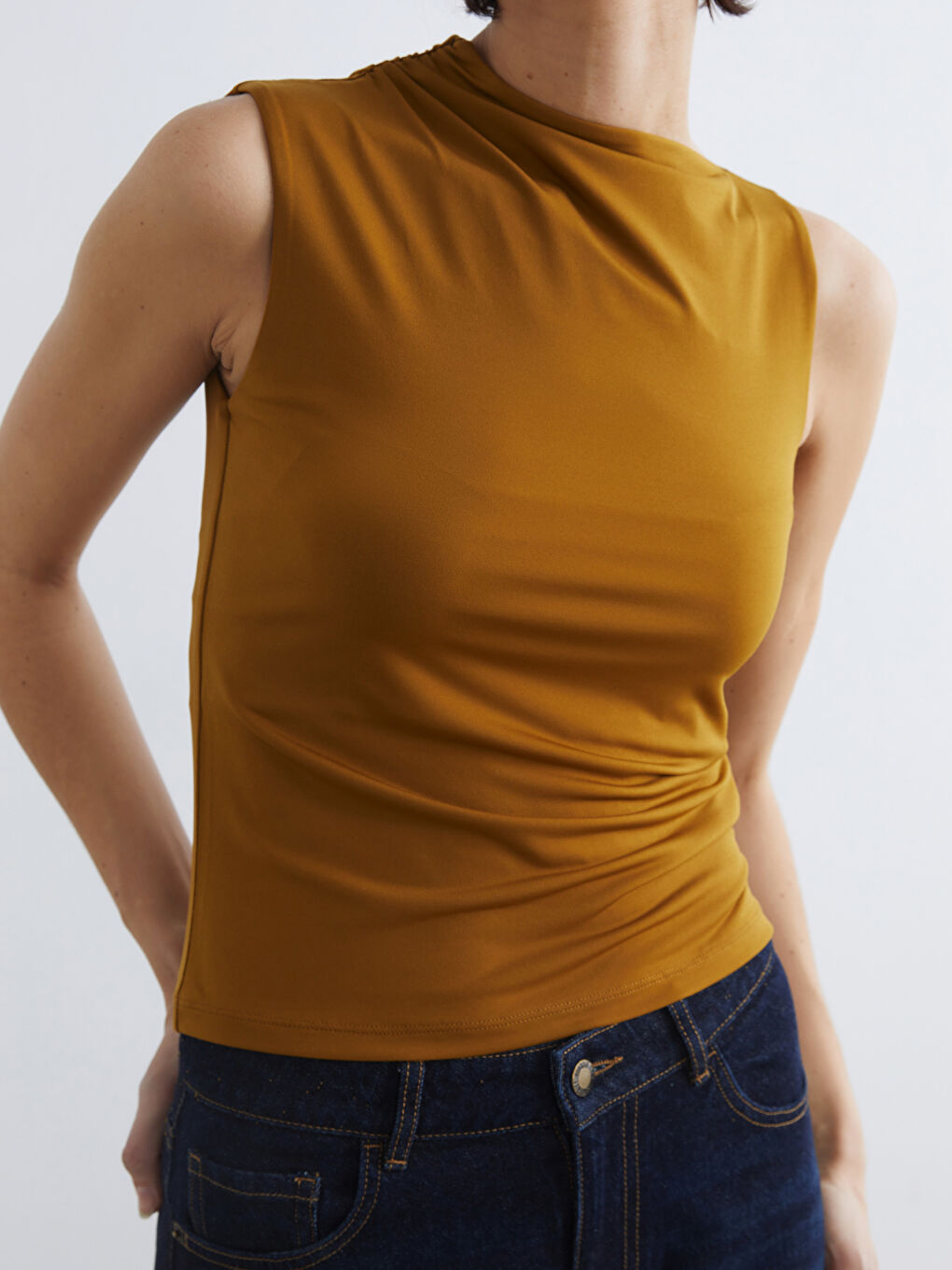 Жена Жълто Блуза-2