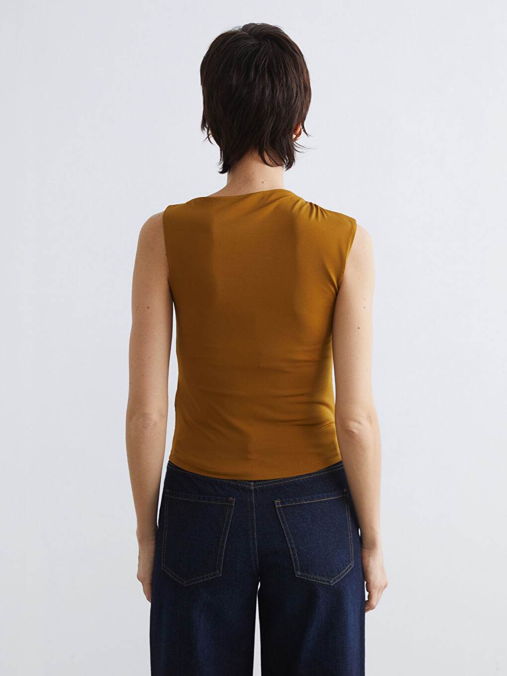 Жена Жълто Блуза-3