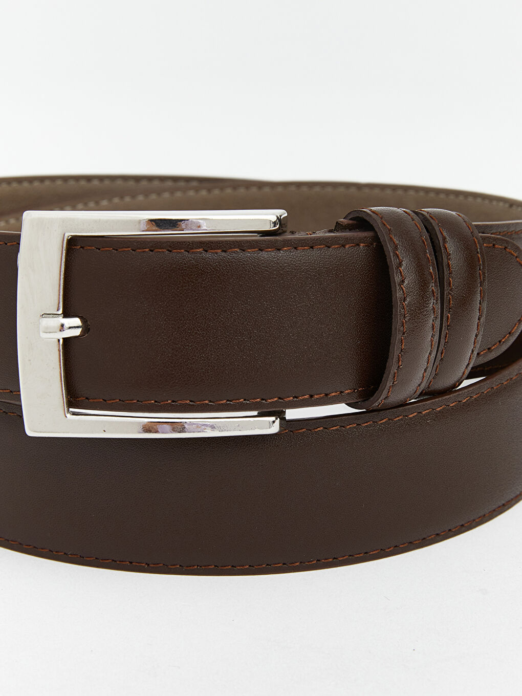 Kahverengi Deri Görünümlü Erkek Kemer-3