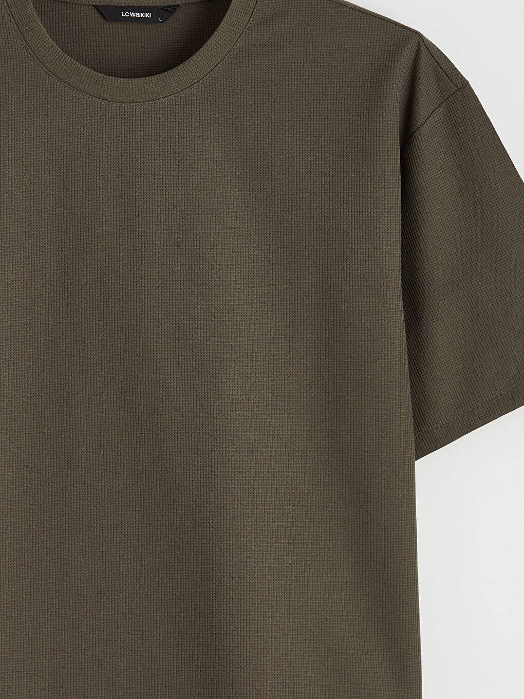 Haki Bisiklet Yaka Erkek Tişört-5