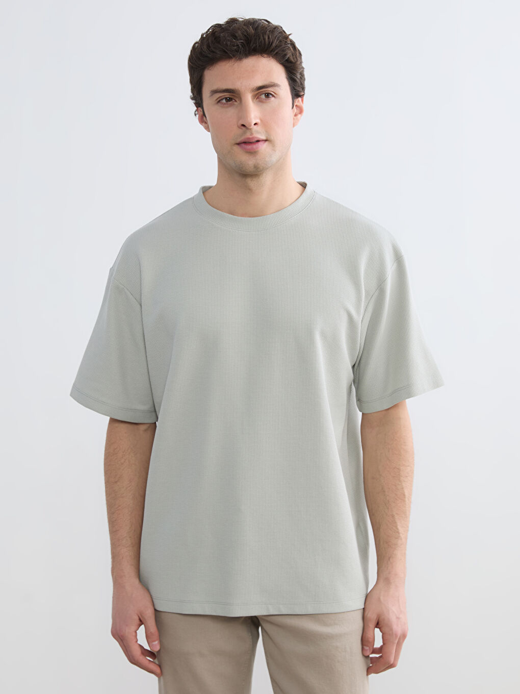 Yeşil Bisiklet Yaka Erkek Tişört