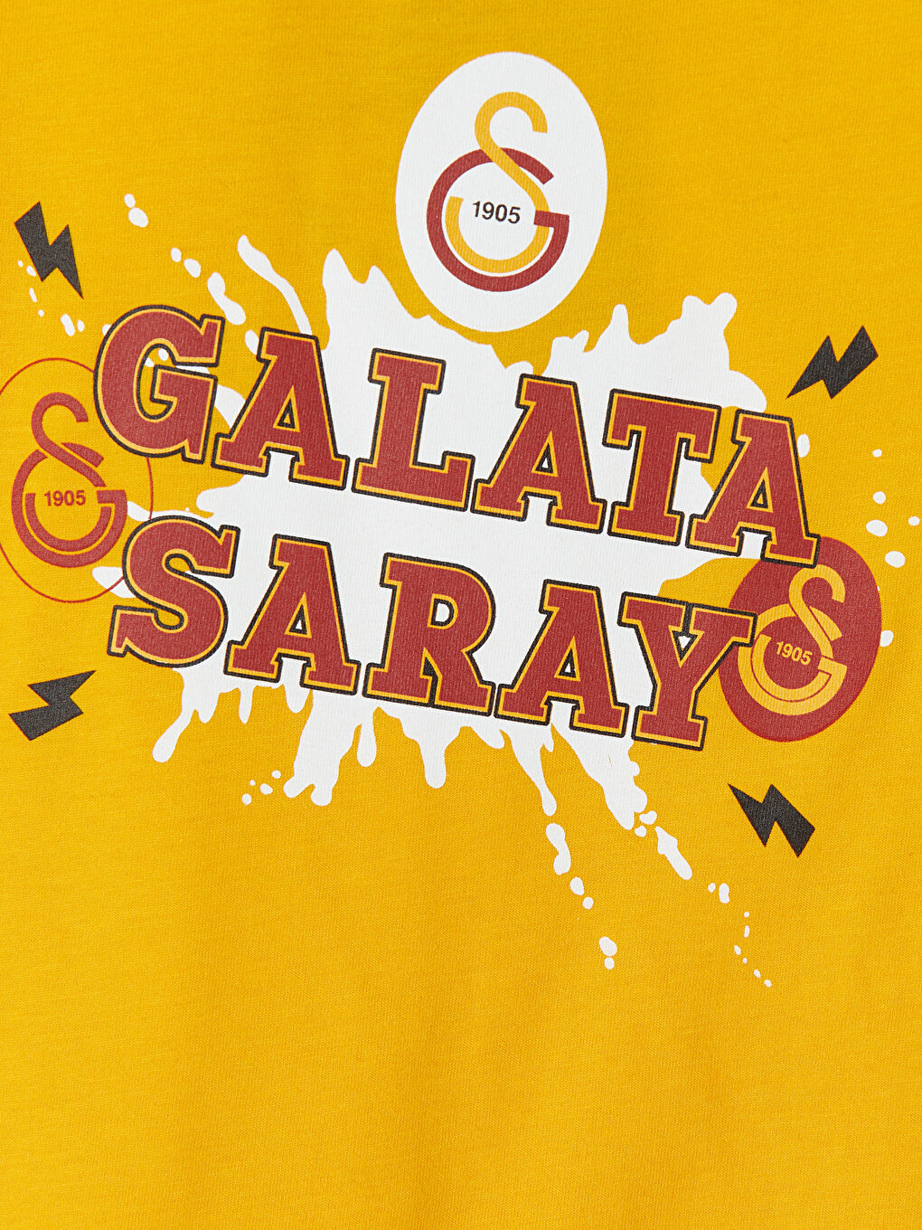 Turuncu Galatasaray Baskılı Erkek Çocuk Şortlu Pijama Takımı-3