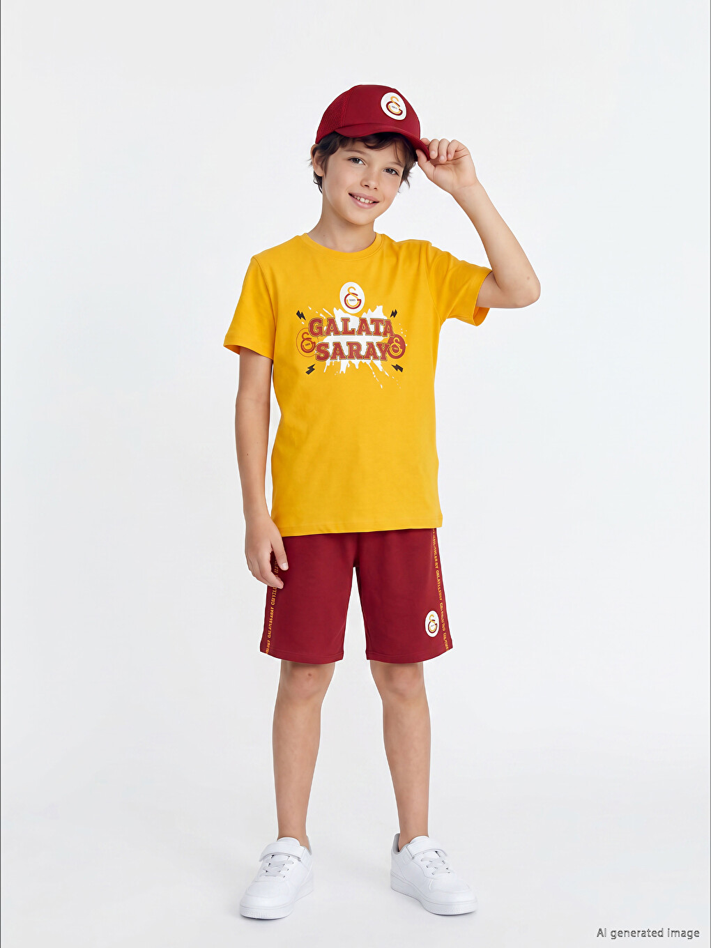 Galatasaray Printed Boys' Shortie Pyjamas Set-1