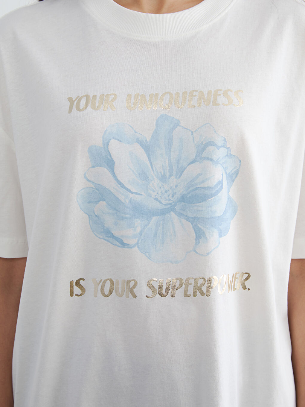 Crew Neck Printed Women's T-Shirt-2