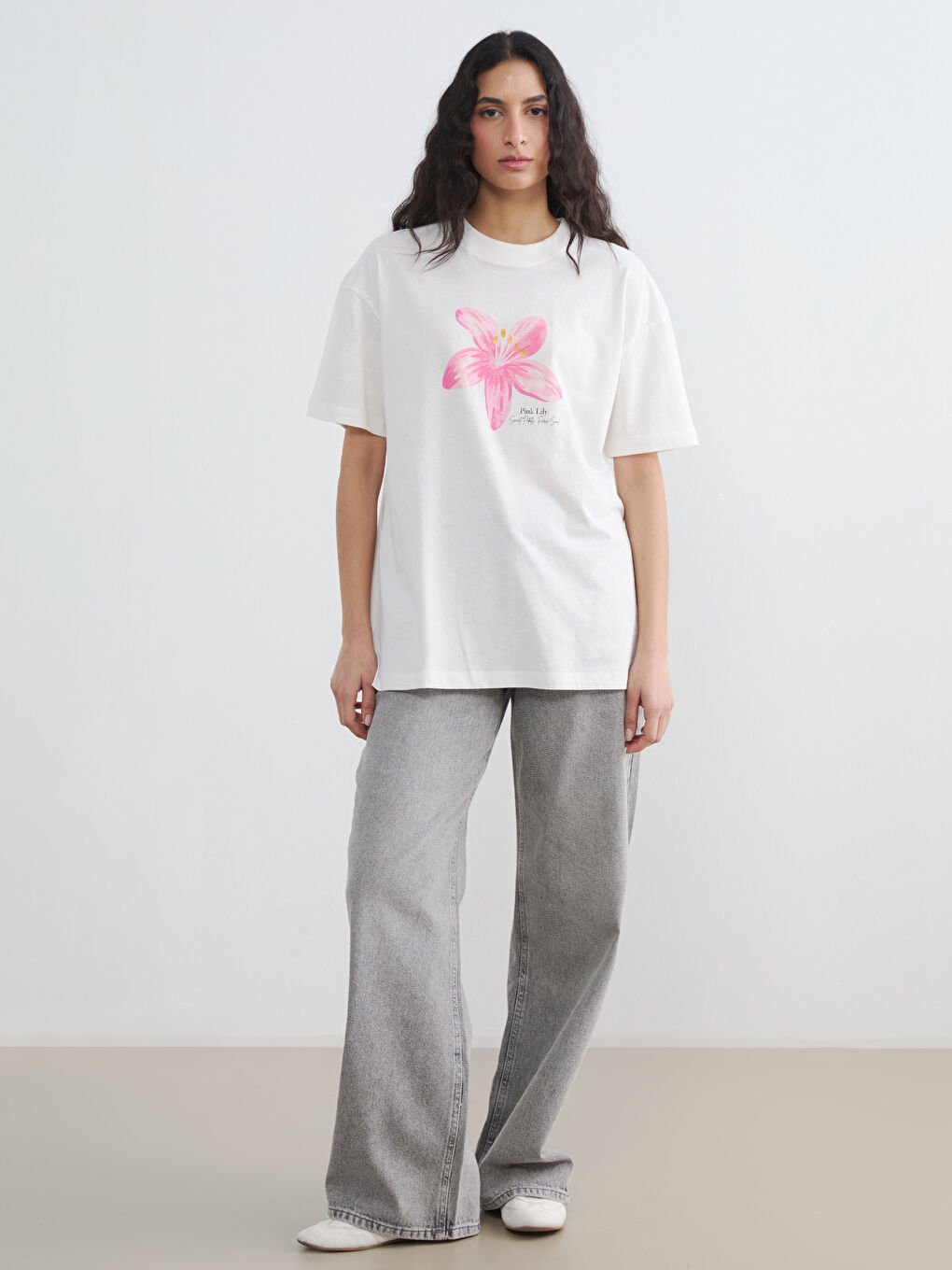Crew Neck Printed Women's T-Shirt-1