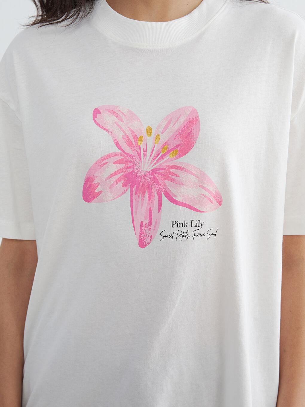 Crew Neck Printed Women's T-Shirt-2