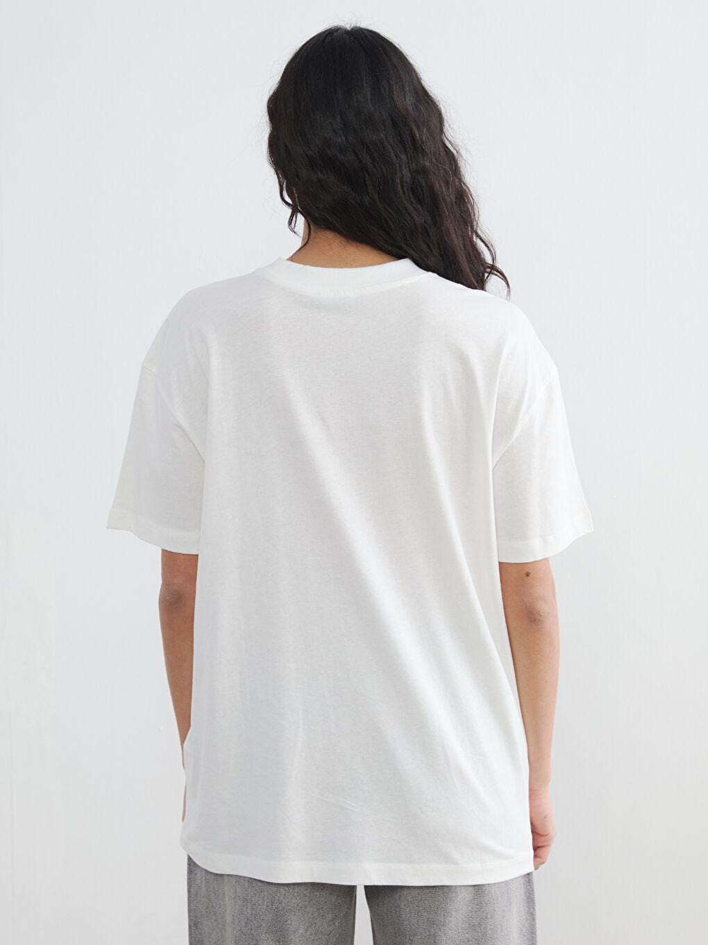 Crew Neck Printed Women's T-Shirt-3