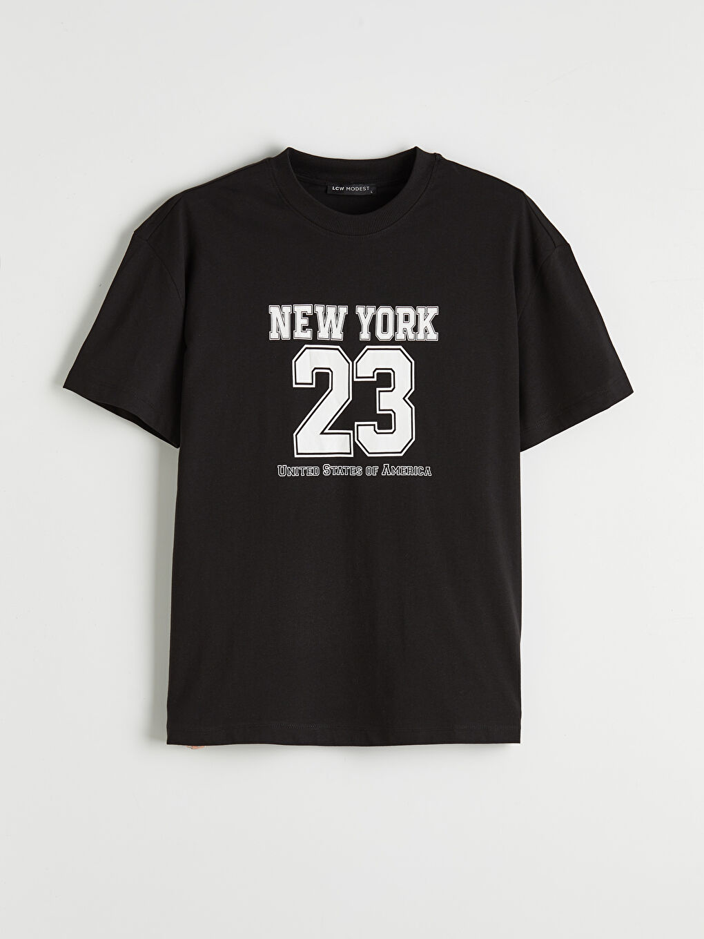 მრგვალი საყელო New York ნაბეჭდი ქალის მაისური-4