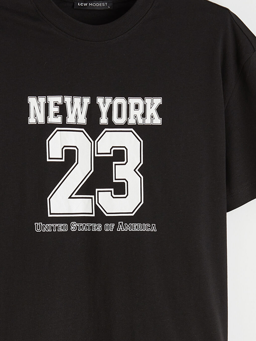 მრგვალი საყელო New York ნაბეჭდი ქალის მაისური-6