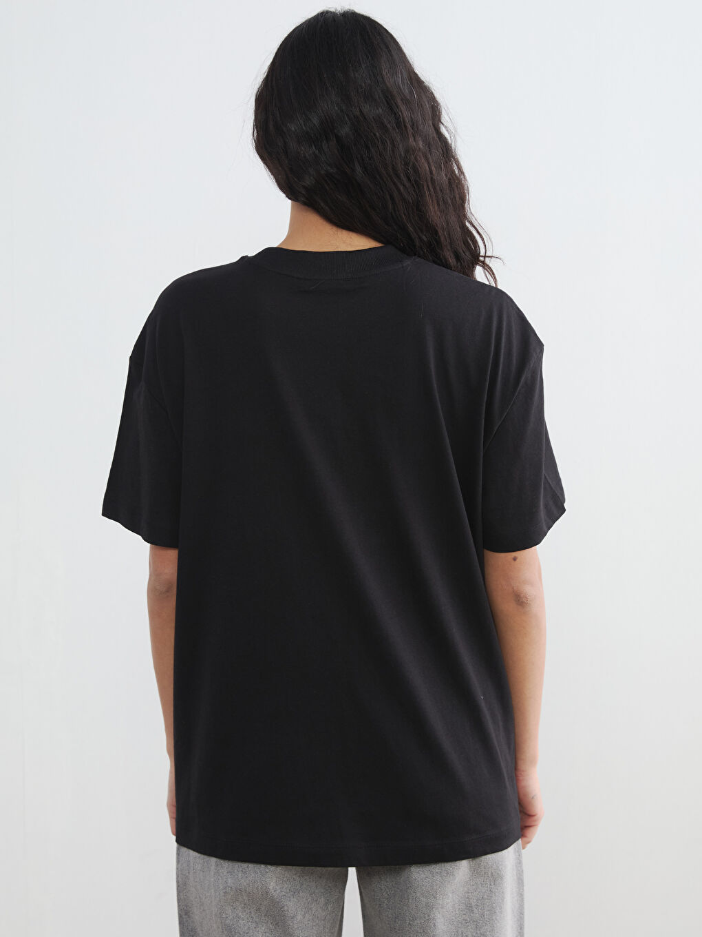 მრგვალი საყელო New York ნაბეჭდი ქალის მაისური-3