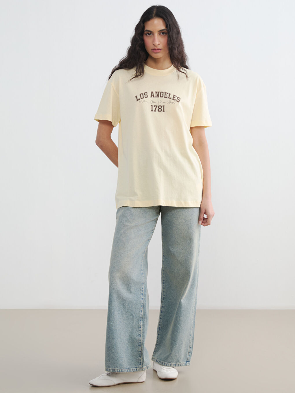 Женская футболка с круглым вырезом с принтом «Los Angeles»-1