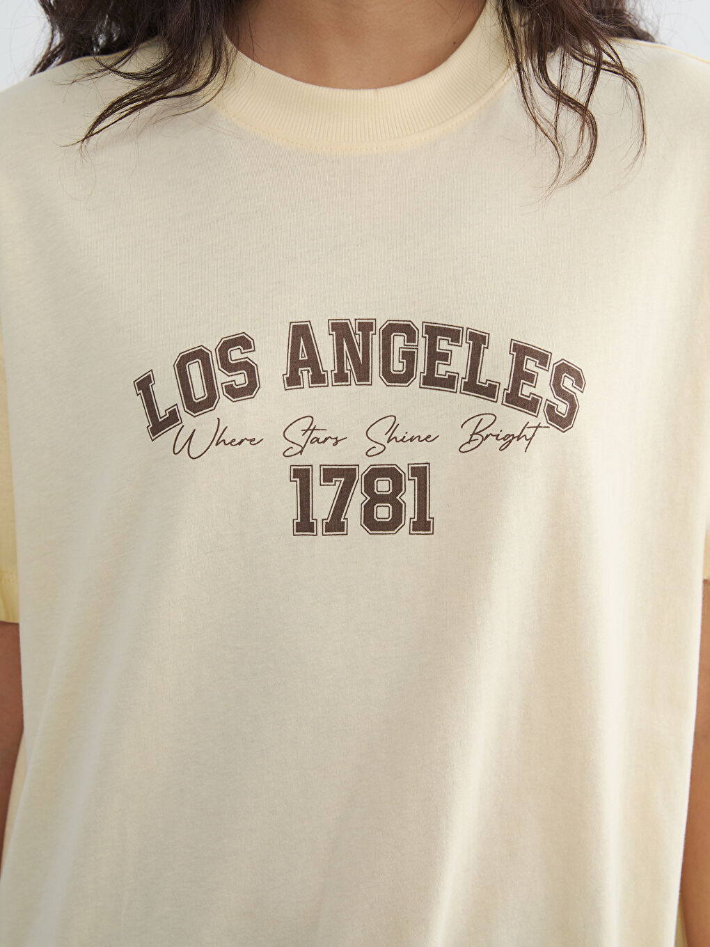 Женская футболка с круглым вырезом с принтом «Los Angeles»-2