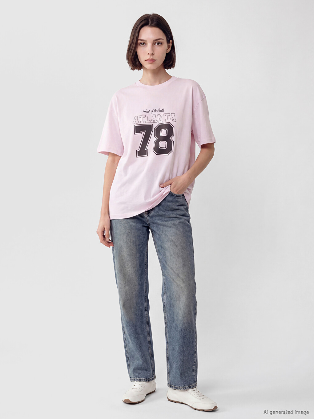 T-shirt Imprimé 100 % Coton Pour Femme-1