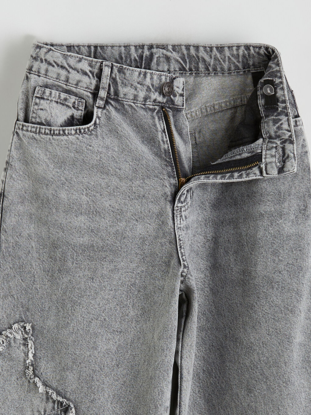 Karışık Wideleg Kız Çocuk Jean Pantolon-2