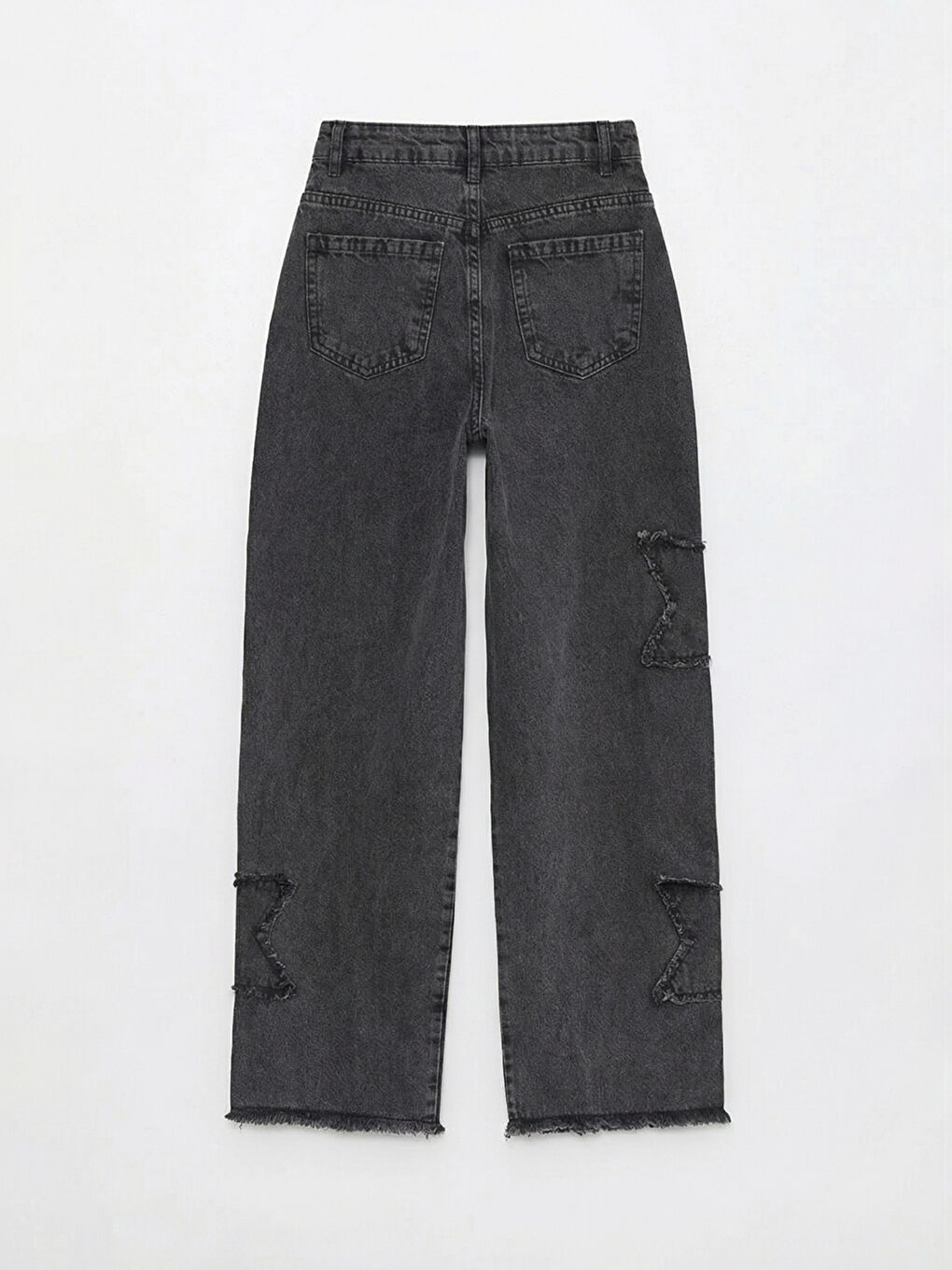 Girls' Wide-Leg Jean Trousers-2