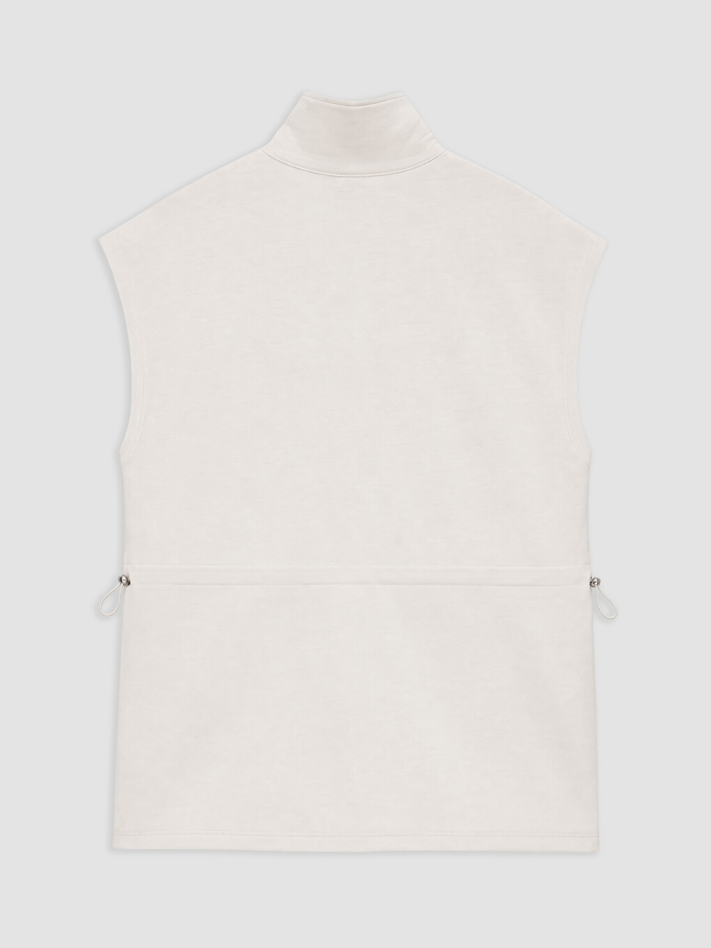 Dik Yaka Kolsuz Kadın Fermuarlı Sweatshirt-1