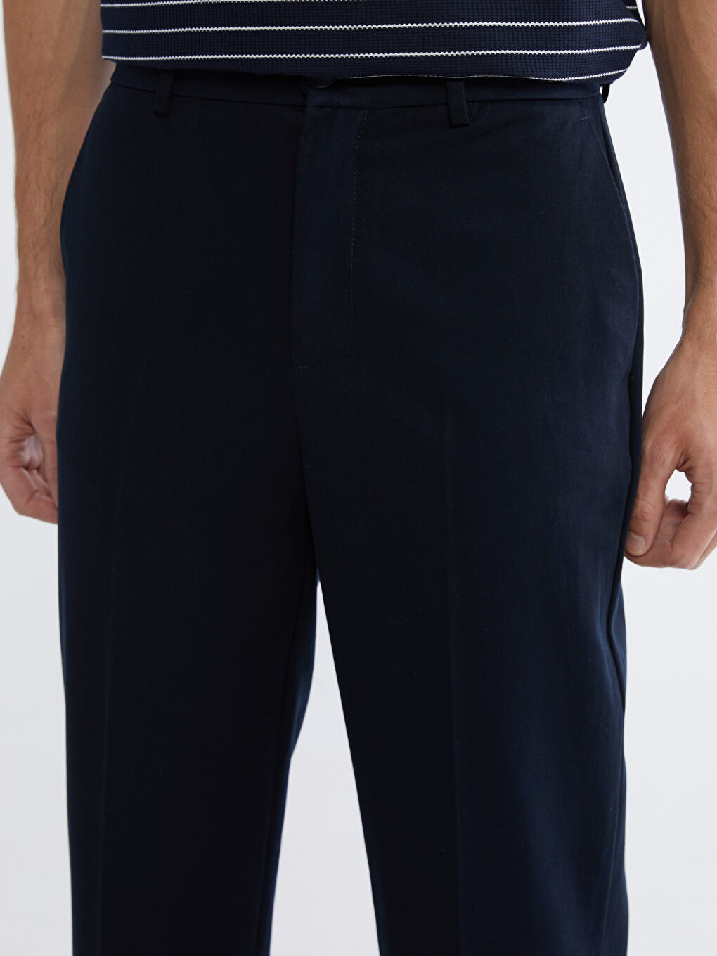 Lacivert Standart Kalıp Gabardin Erkek Pantolon-3