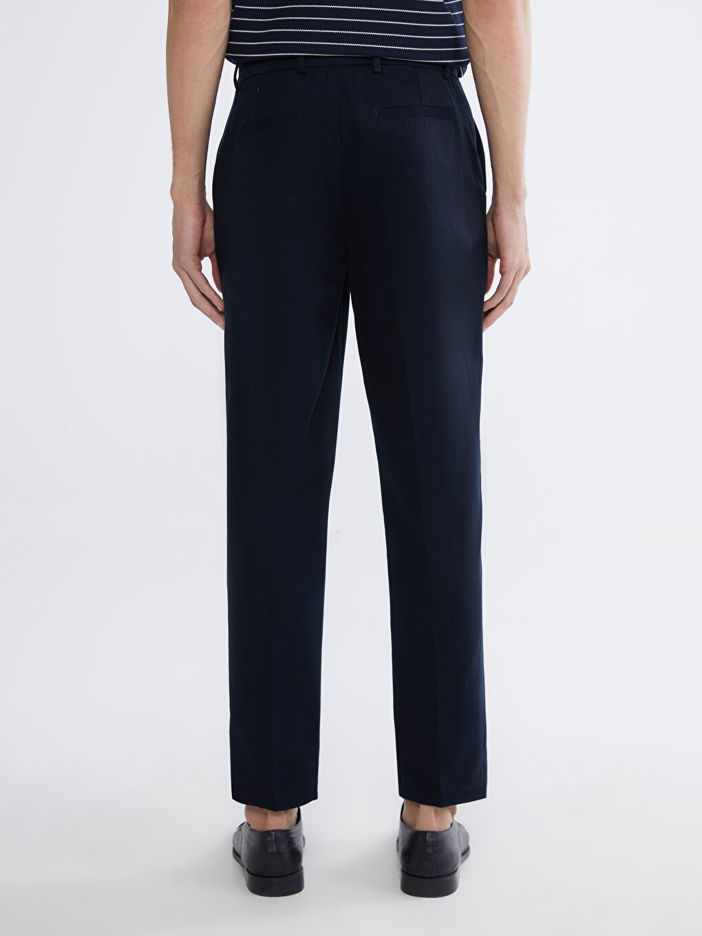 Lacivert Standart Kalıp Gabardin Erkek Pantolon-4