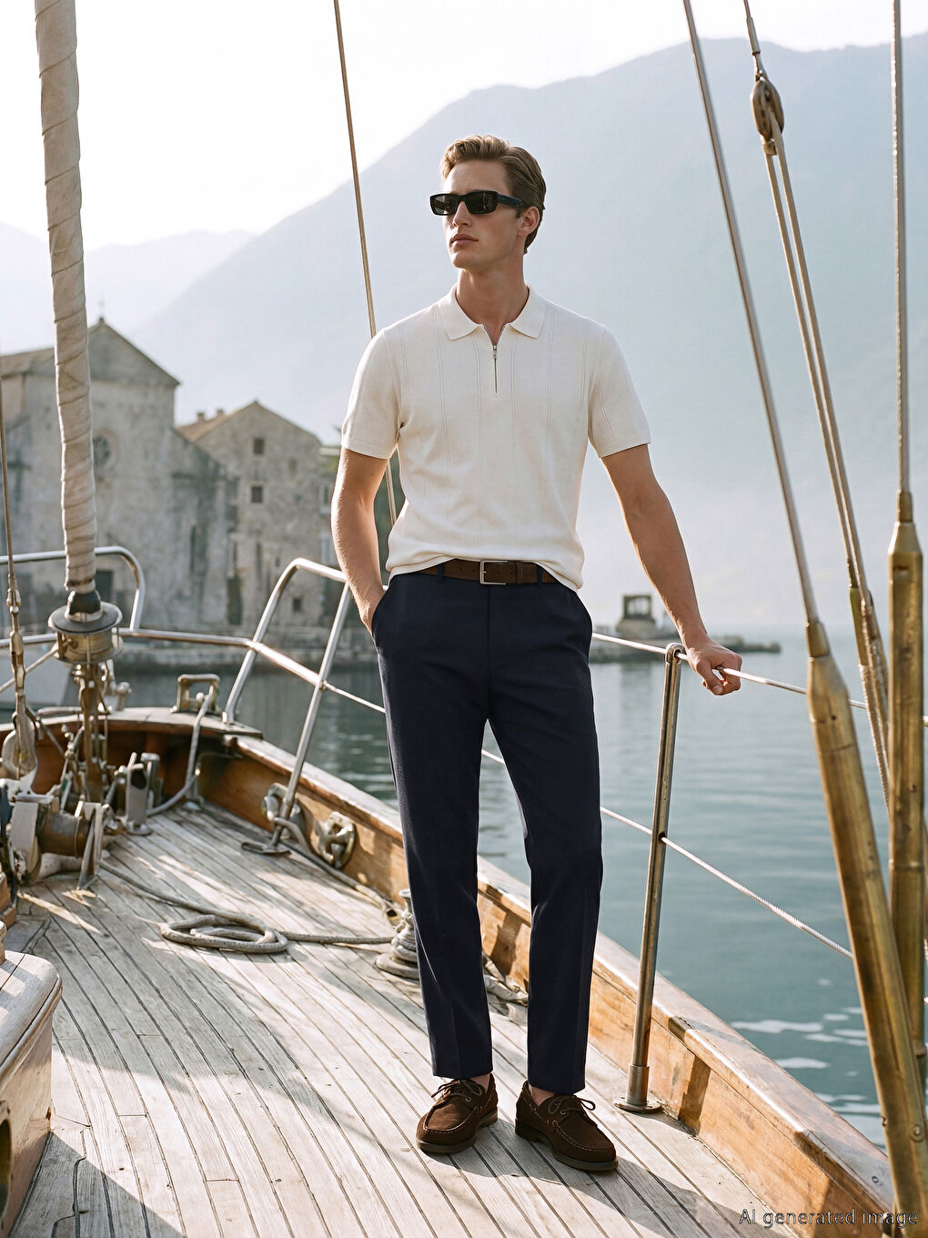 Lacivert Standart Kalıp Gabardin Erkek Pantolon