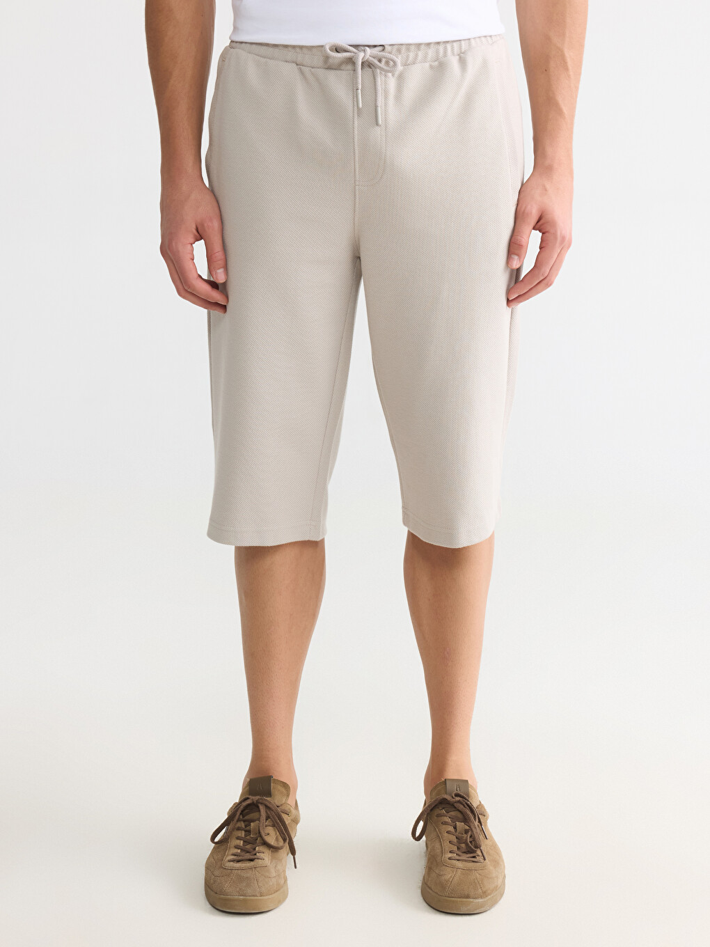 Man Beige Shorts-1