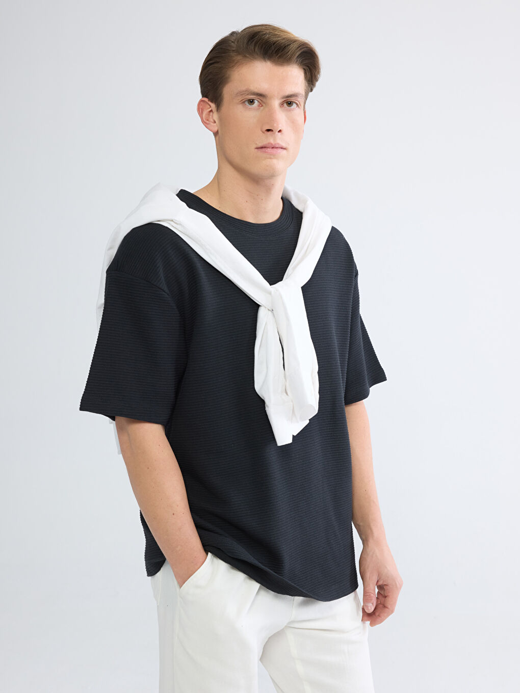 Siyah Oversize Fit Erkek Tişört