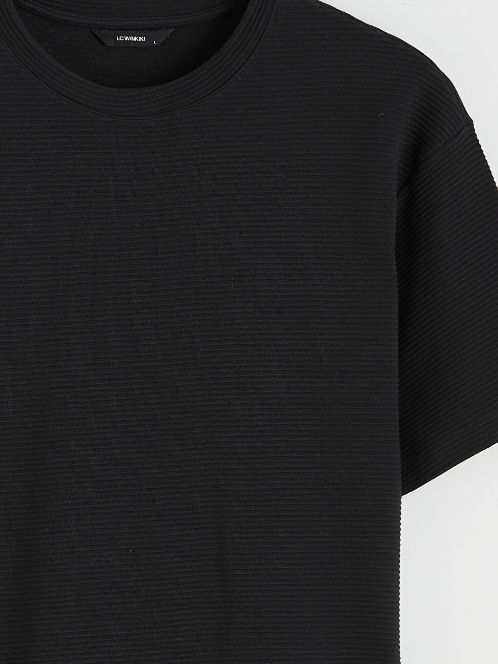 Siyah Oversize Fit Erkek Tişört-5