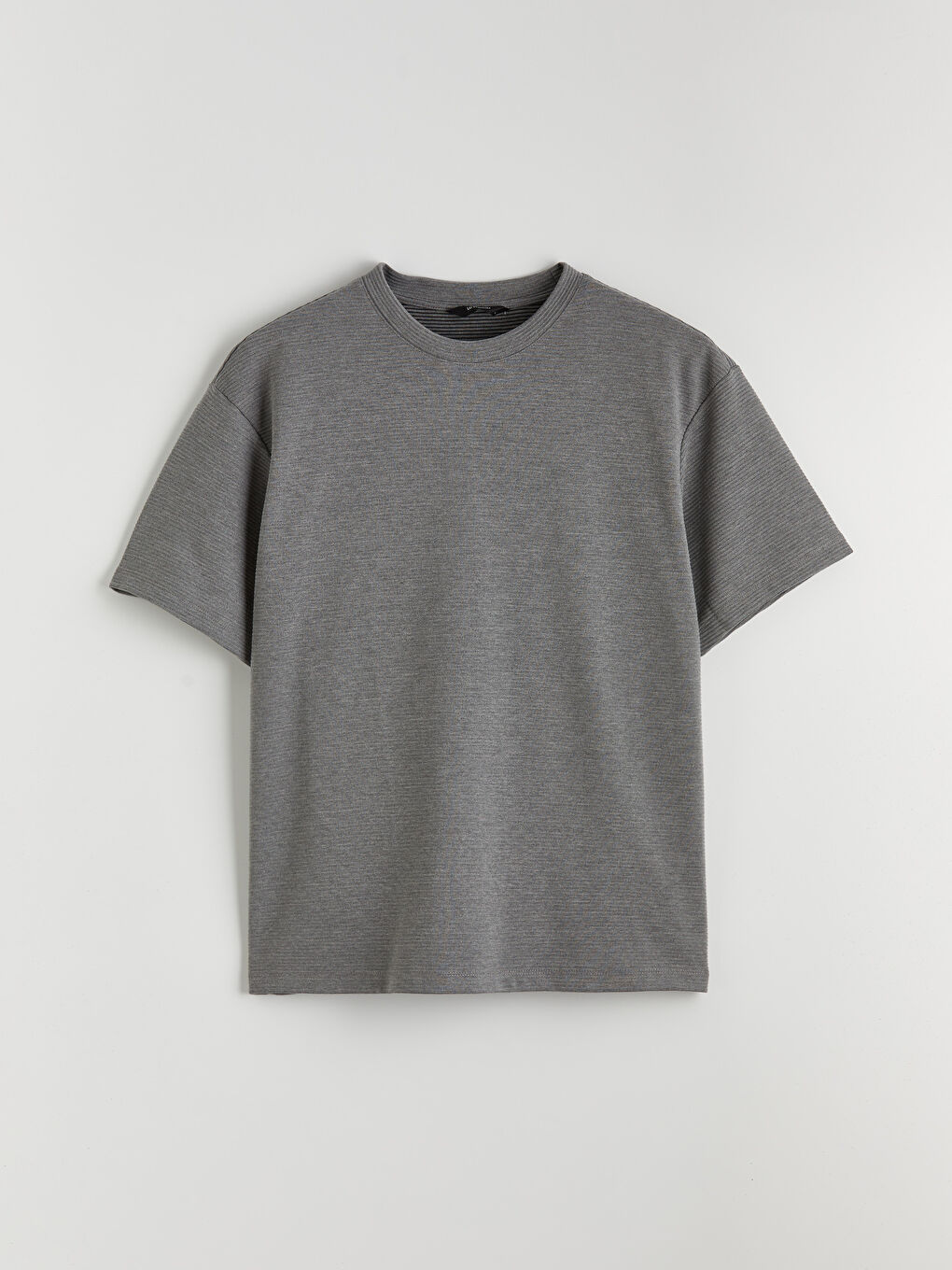 Gri Oversize Fit Erkek Tişört-4