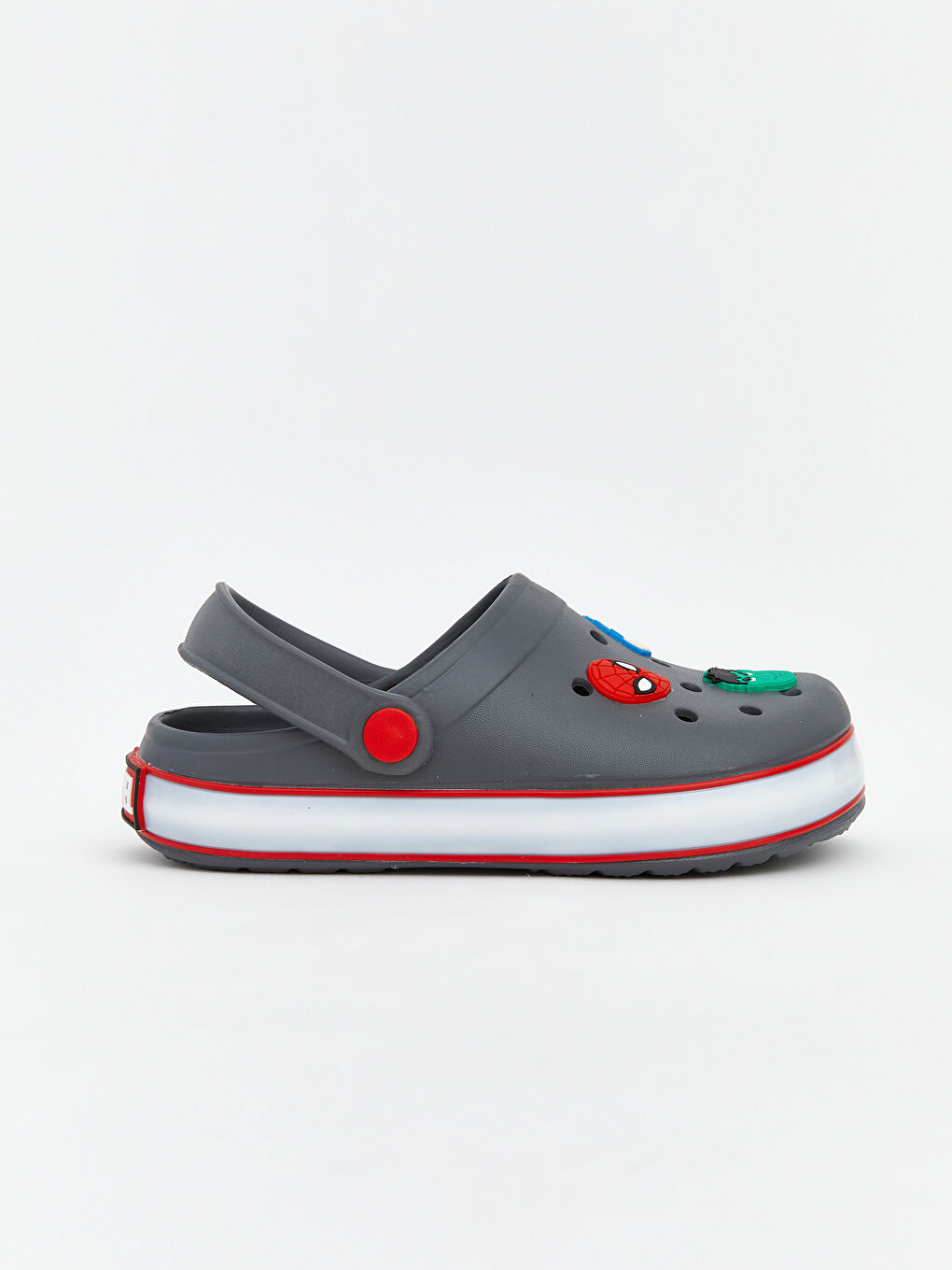 Antrasit Avengers Baskılı Erkek Bebek Plaj Sandaleti-2