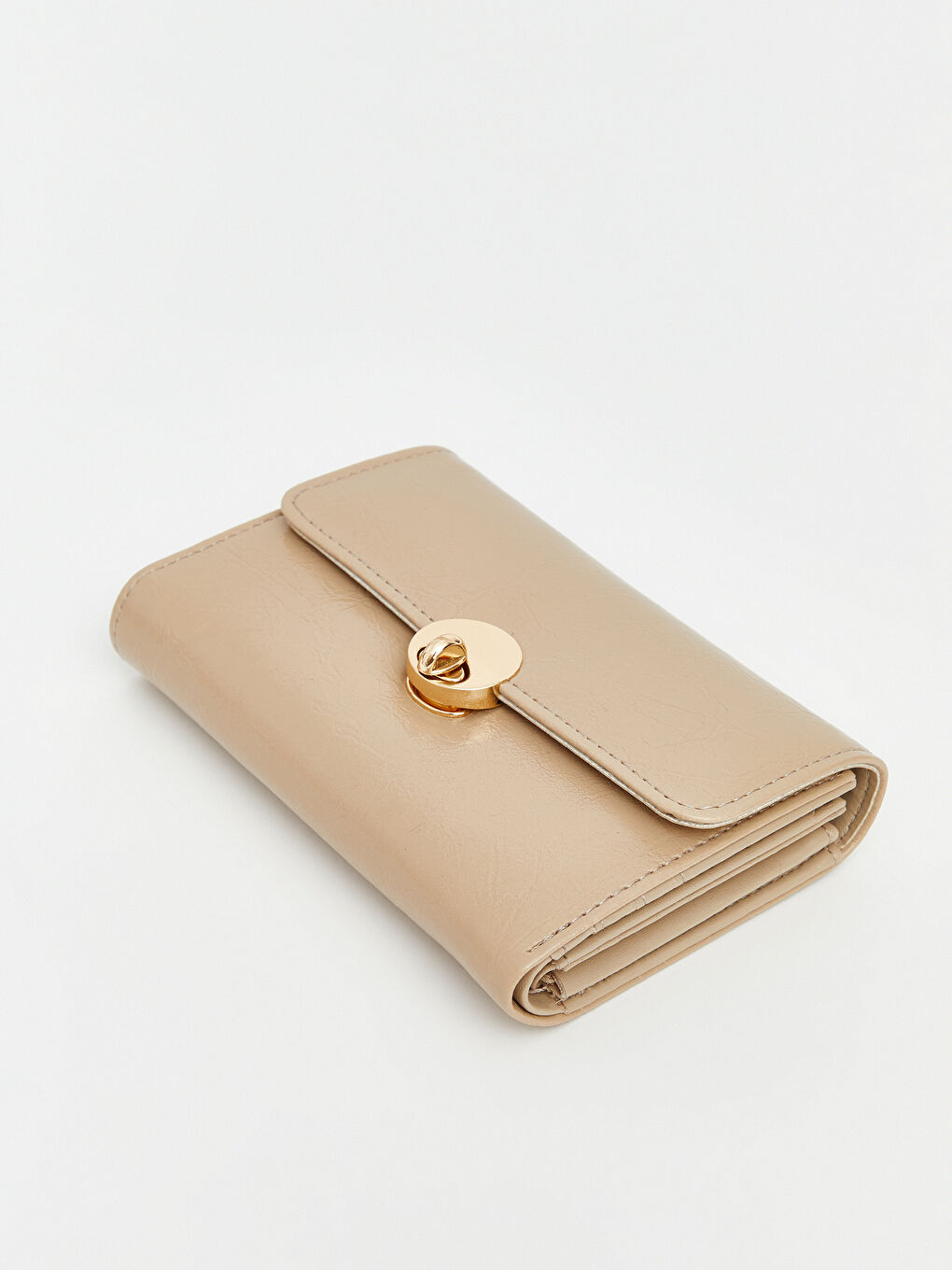 Kahverengi Çıtçıt Kapamalı Kadın Cüzdan-1