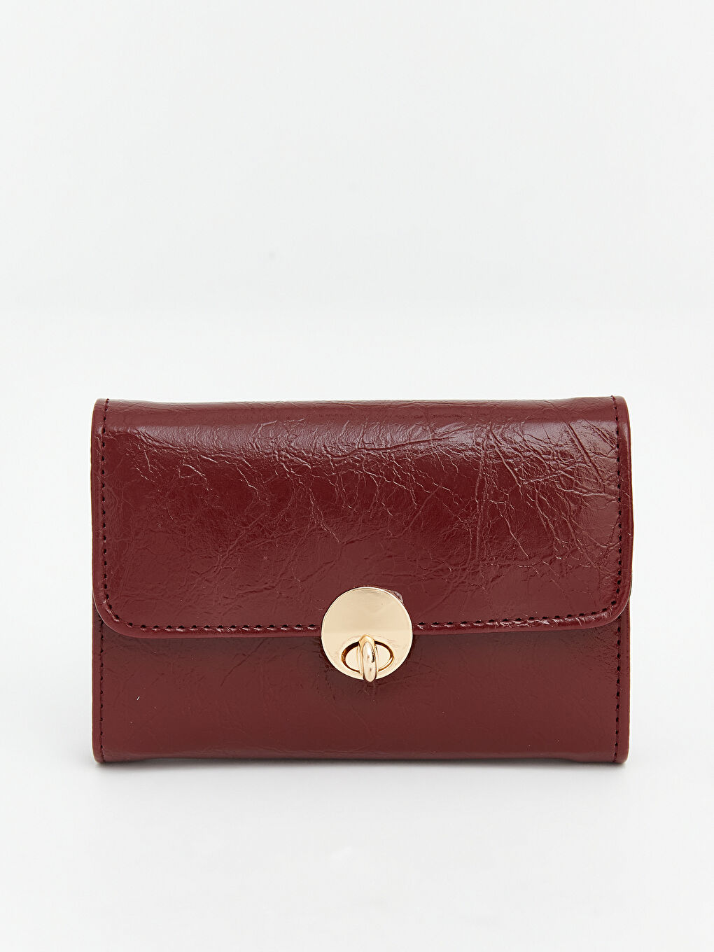 Bordo Çıtçıt Kapamalı Kadın Cüzdan