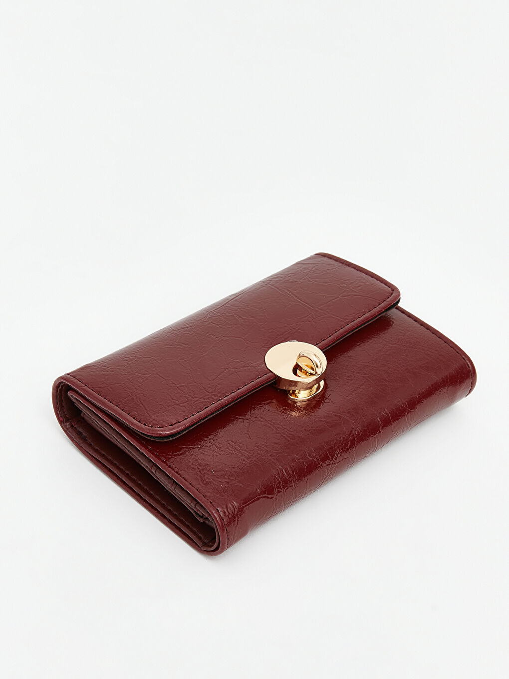 Bordo Çıtçıt Kapamalı Kadın Cüzdan-1