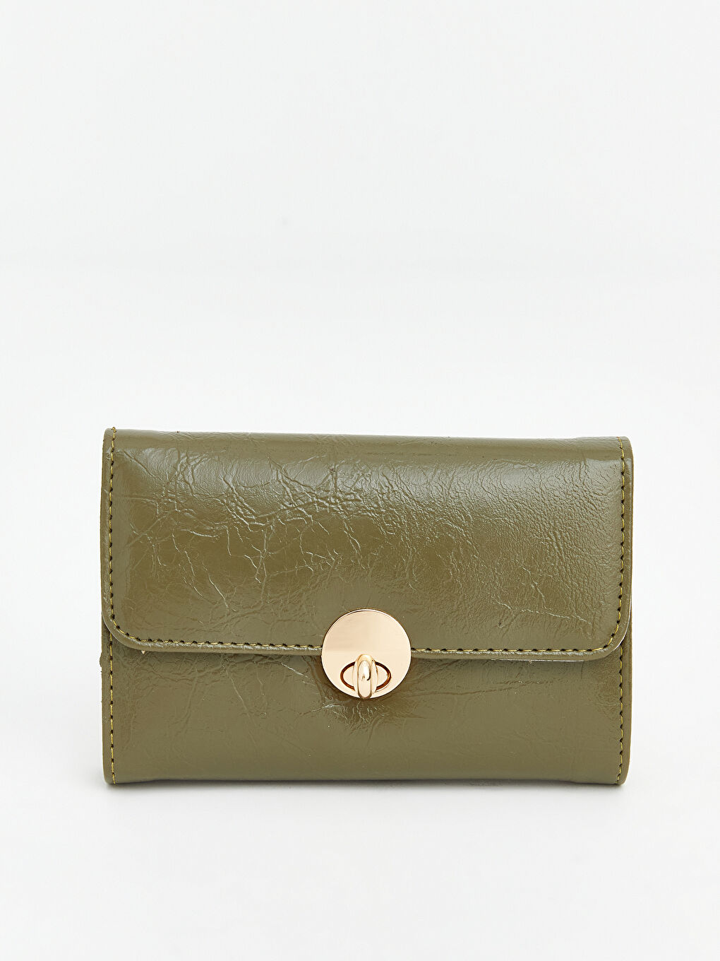 Yeşil Çıtçıt Kapamalı Kadın Cüzdan