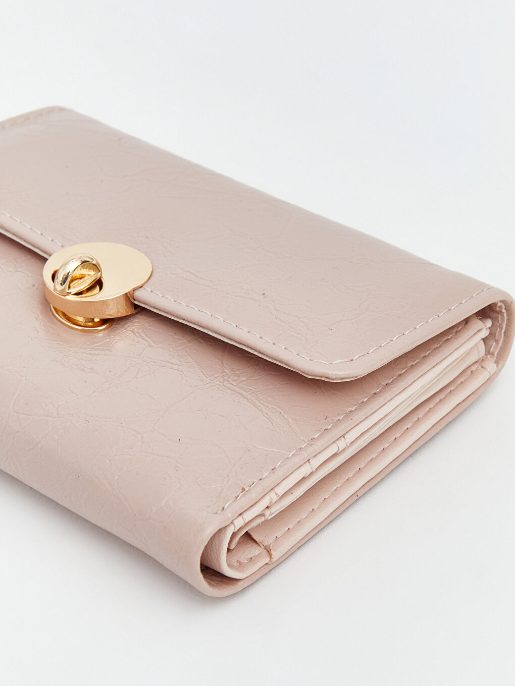 Pembe Çıtçıt Kapamalı Kadın Cüzdan-1