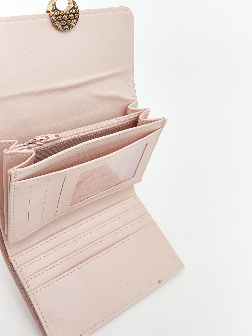 Pembe Çıtçıt Kapamalı Kadın Cüzdan-2