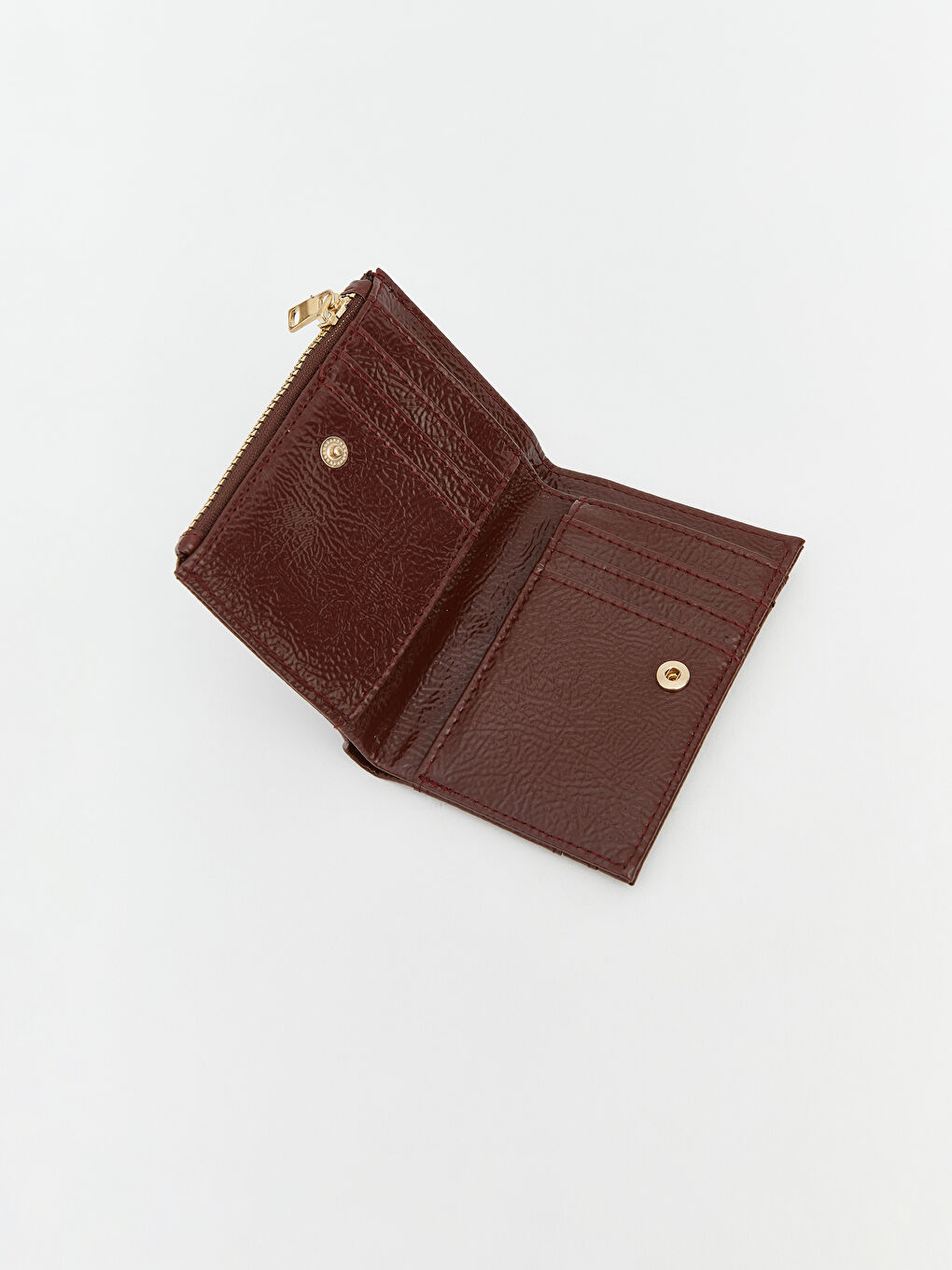 Kahverengi Deri Görünümlü Kadın Cüzdan-3