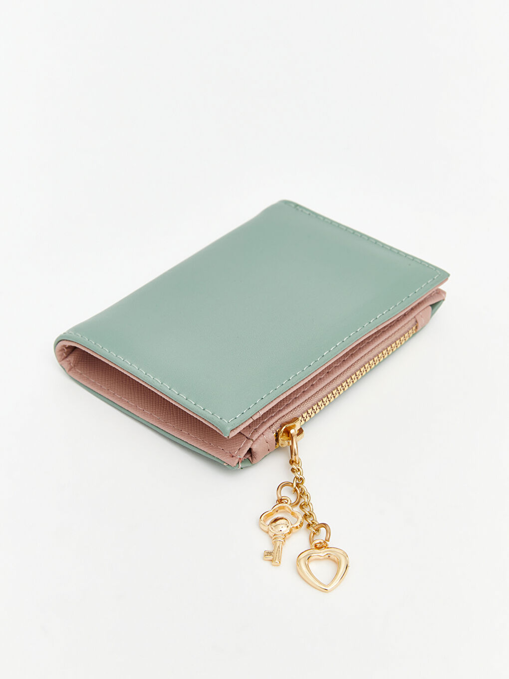 Yeşil Aksesuar Detaylı Kadın Cüzdan-1