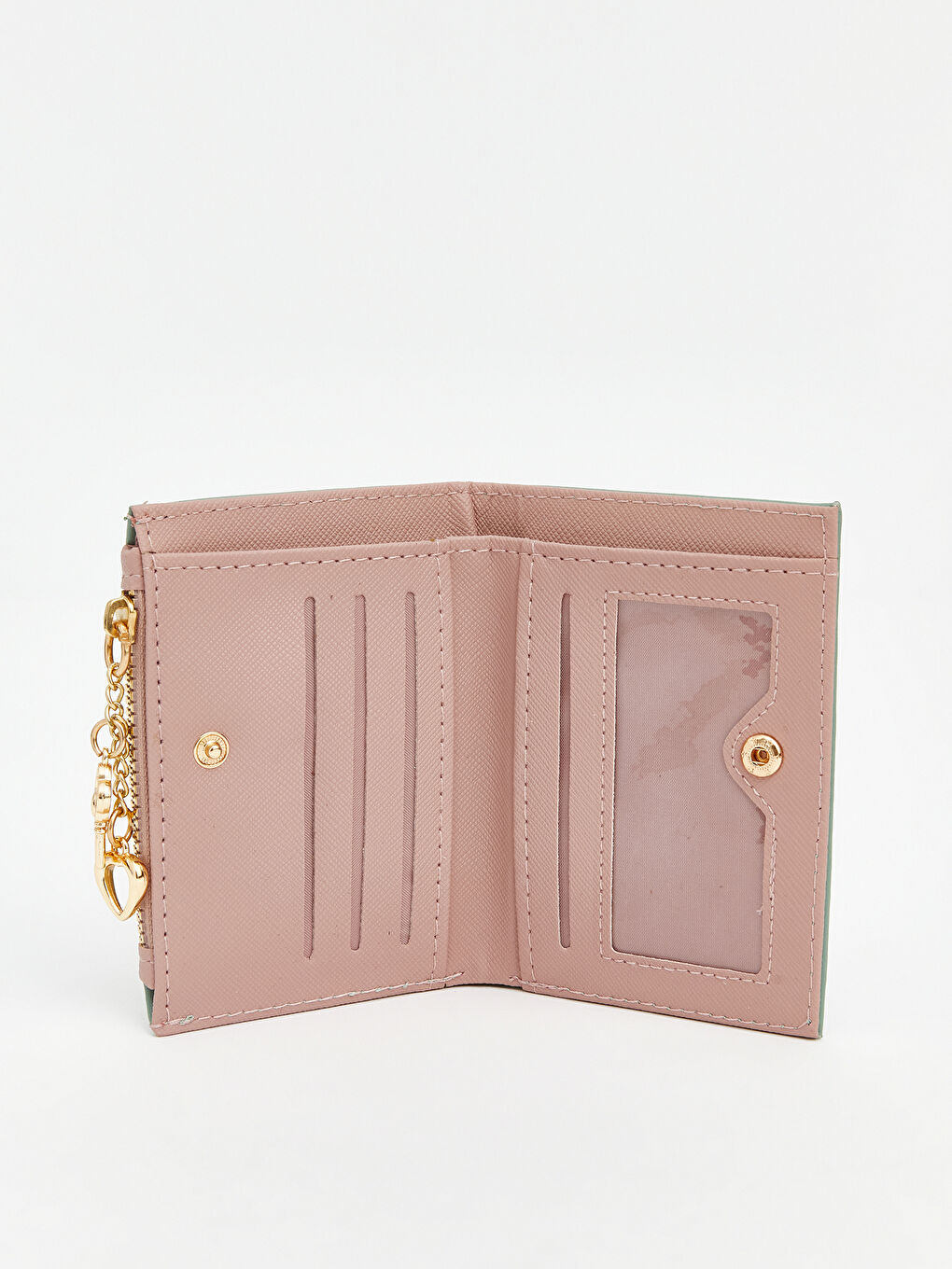 Yeşil Aksesuar Detaylı Kadın Cüzdan-2