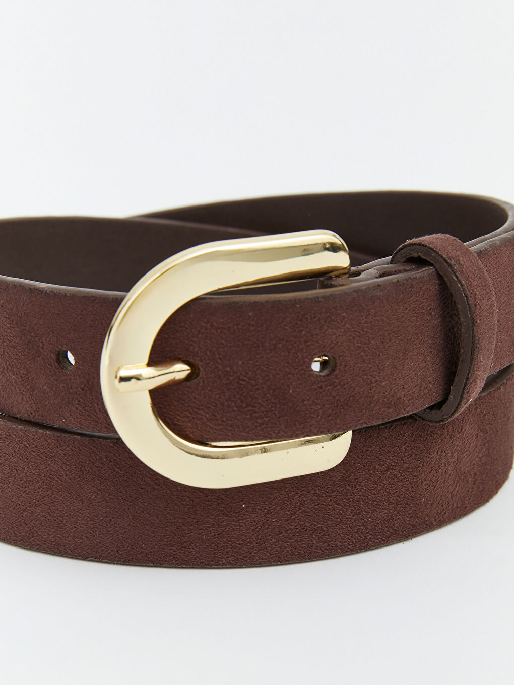 Kahverengi Süet Görünümlü Kadın Kemer-3