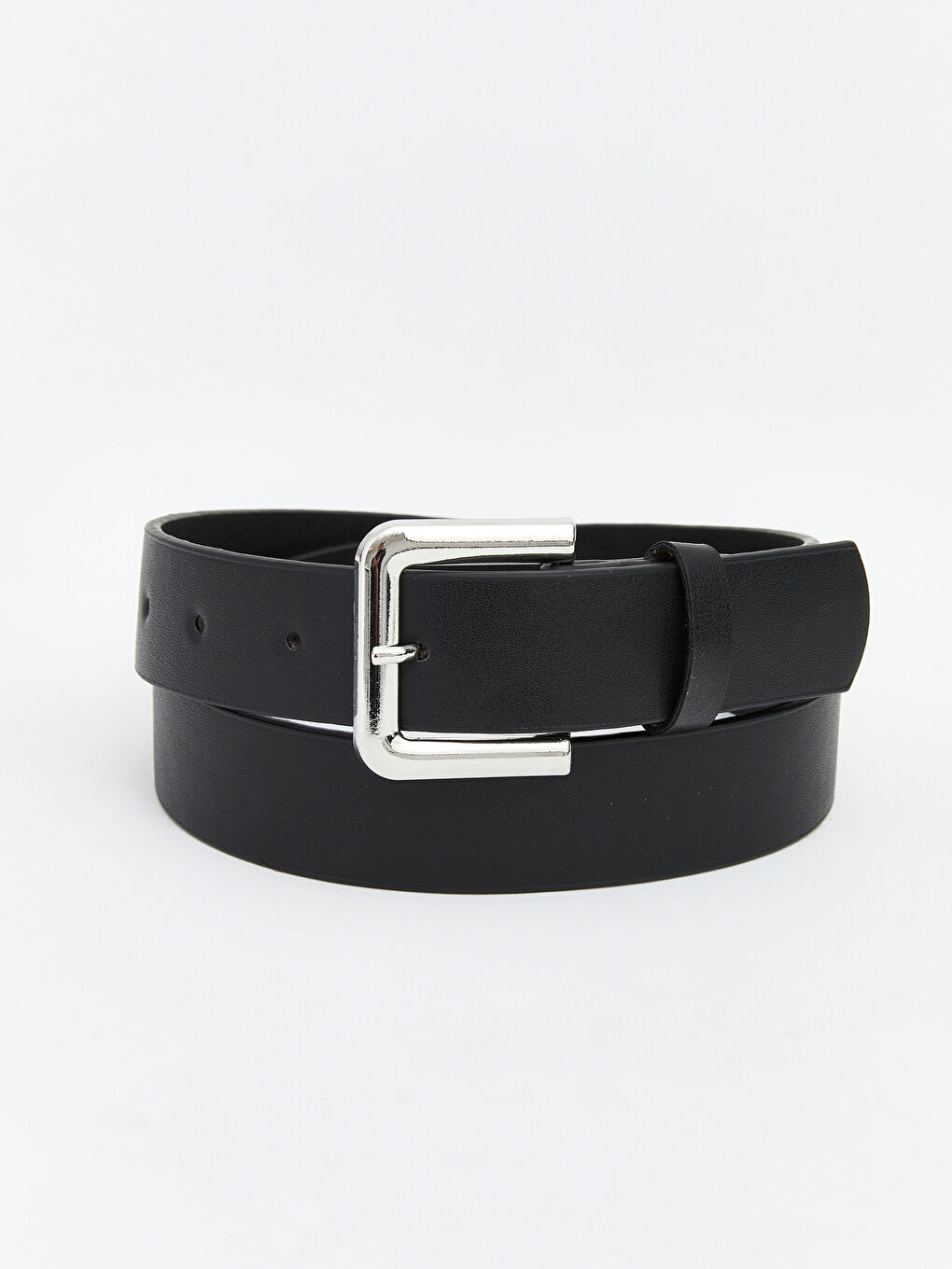 Siyah Deri Görünümlü Kadın Kemer