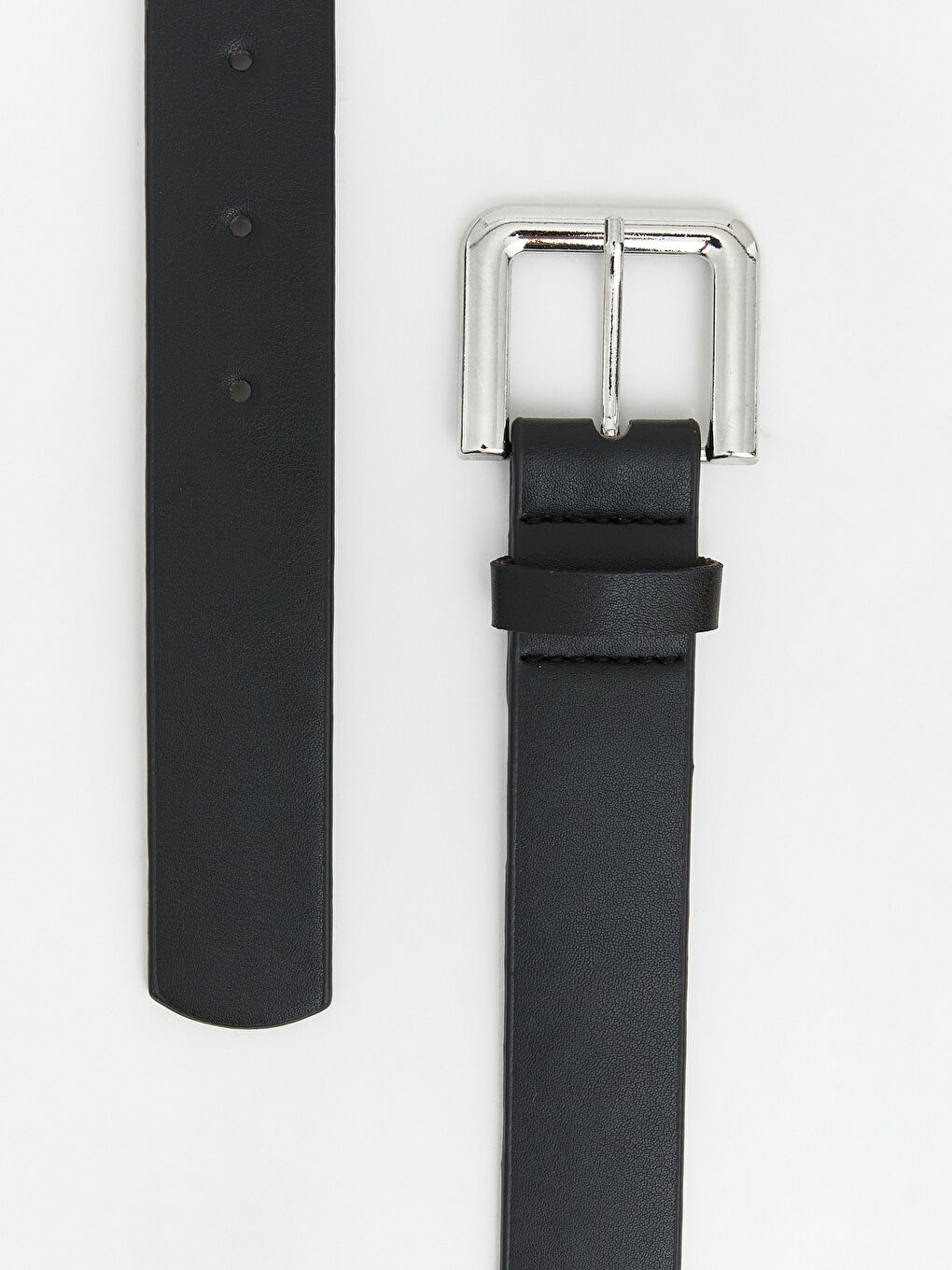 Siyah Deri Görünümlü Kadın Kemer-2