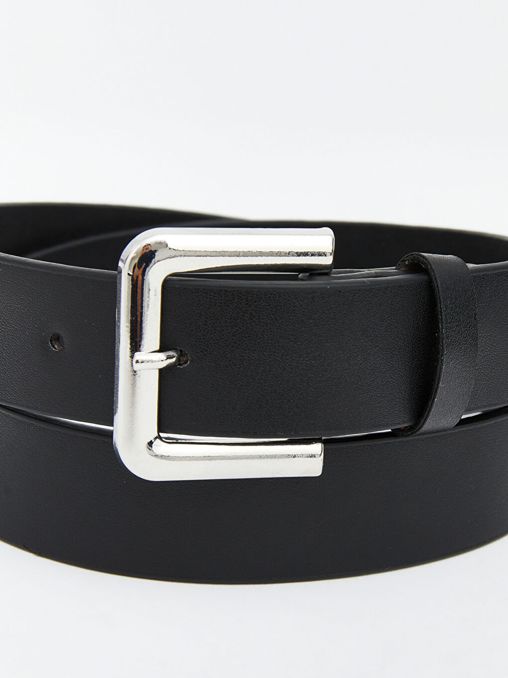 Siyah Deri Görünümlü Kadın Kemer-3