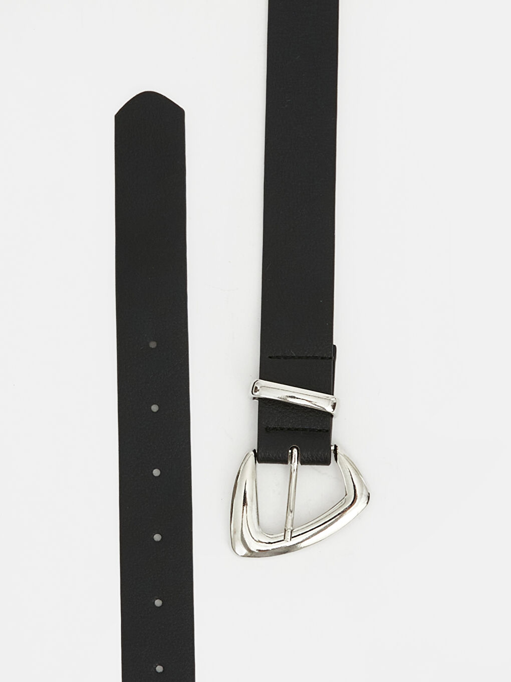 Siyah Deri Görünümlü Kadın Kemer -2